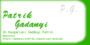 patrik gadanyi business card
