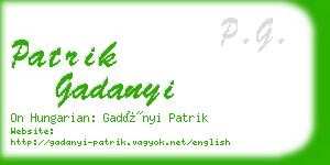 patrik gadanyi business card